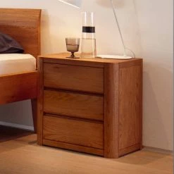 Eiche Nachtkommode Chestra Mit Drei Schubladen -Clarendon shop eiche nachtkommode drei schubladen gebuerstet und geoelt im naturfarbton chestra 01