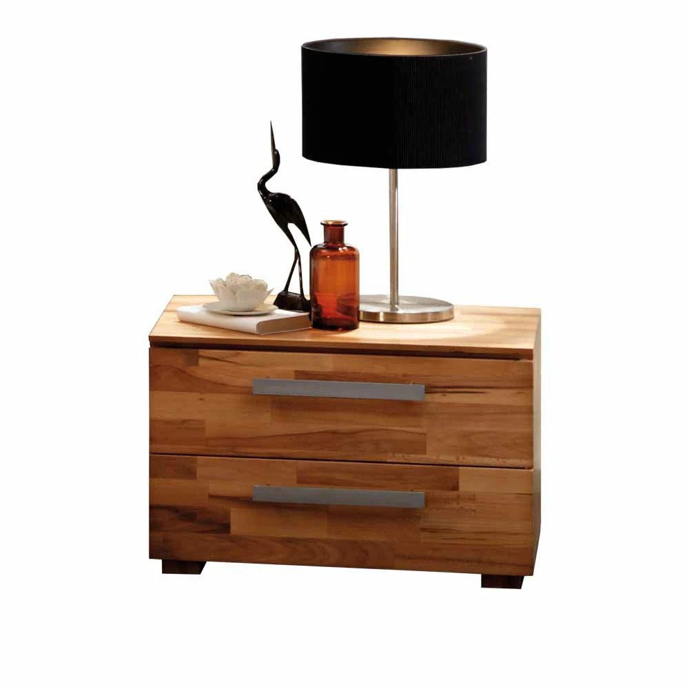 Großer Massivholz Nachtschrank Jantala Mit Zwei Schubladen 3 Großer Massivholz Nachtschrank Jantala Mit Zwei Schubladen