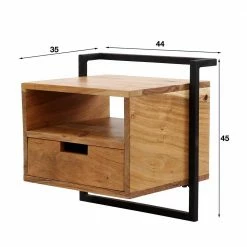 Hängende Nachtkonsole Im Industrial Style - Zynla -Clarendon shop haengende nachtkonsole im industrial style aus akazie massiv metall zynla 04