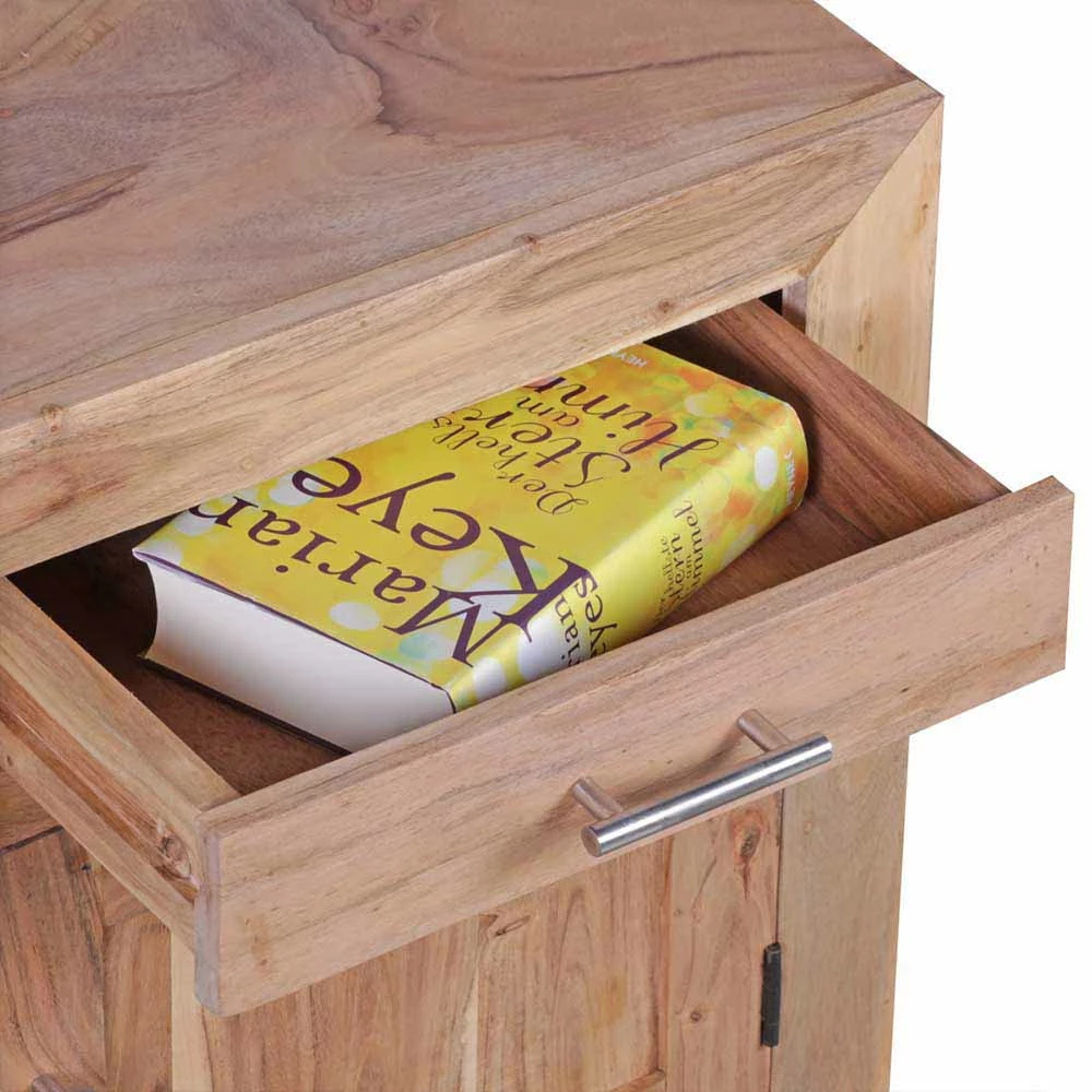 Holz Nachtschränkchen Vislan Mit Schublade Und Schrankfach 7 Holz Nachtschränkchen Vislan Mit Schublade Und Schrankfach – Bild 5