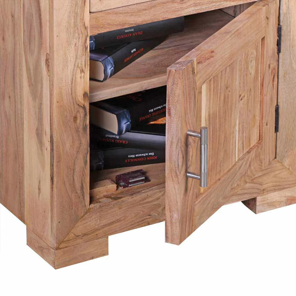 Holz Nachtschränkchen Vislan Mit Schublade Und Schrankfach 8 Holz Nachtschränkchen Vislan Mit Schublade Und Schrankfach – Bild 6