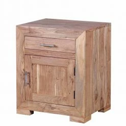 Holz Nachtschränkchen Vislan Mit Schublade Und Schrankfach