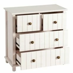 Holzkommode In Weiß Gewachst - Cilao 11 Holzkommode In Weiß Gewachst - Cilao -Clarendon shop holzkommode in weiss gewachst aus kiefer mit metallgriffen cilao 03