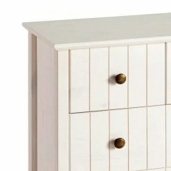 Holzkommode In Weiß Gewachst - Cilao 12 Holzkommode In Weiß Gewachst - Cilao -Clarendon shop holzkommode in weiss gewachst aus kiefer mit metallgriffen cilao 04