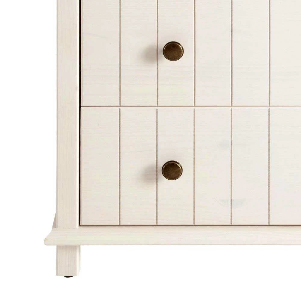 Holzkommode In Weiß Gewachst - Cilao 8 Holzkommode In Weiß Gewachst - Cilao – Bild 6