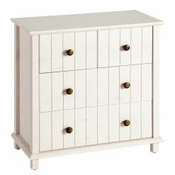 Holzkommode In Weiß Gewachst - Cilao