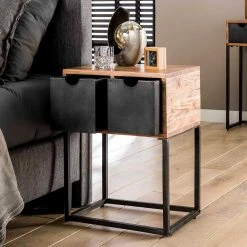 Industrial Nachtkommode Mit Bügelgestell - Capeko 9 Industrial Nachtkommode Mit Bügelgestell - Capeko -Clarendon shop industrial nachtkommode mit buegelgestell zwei schubladen capeko 02