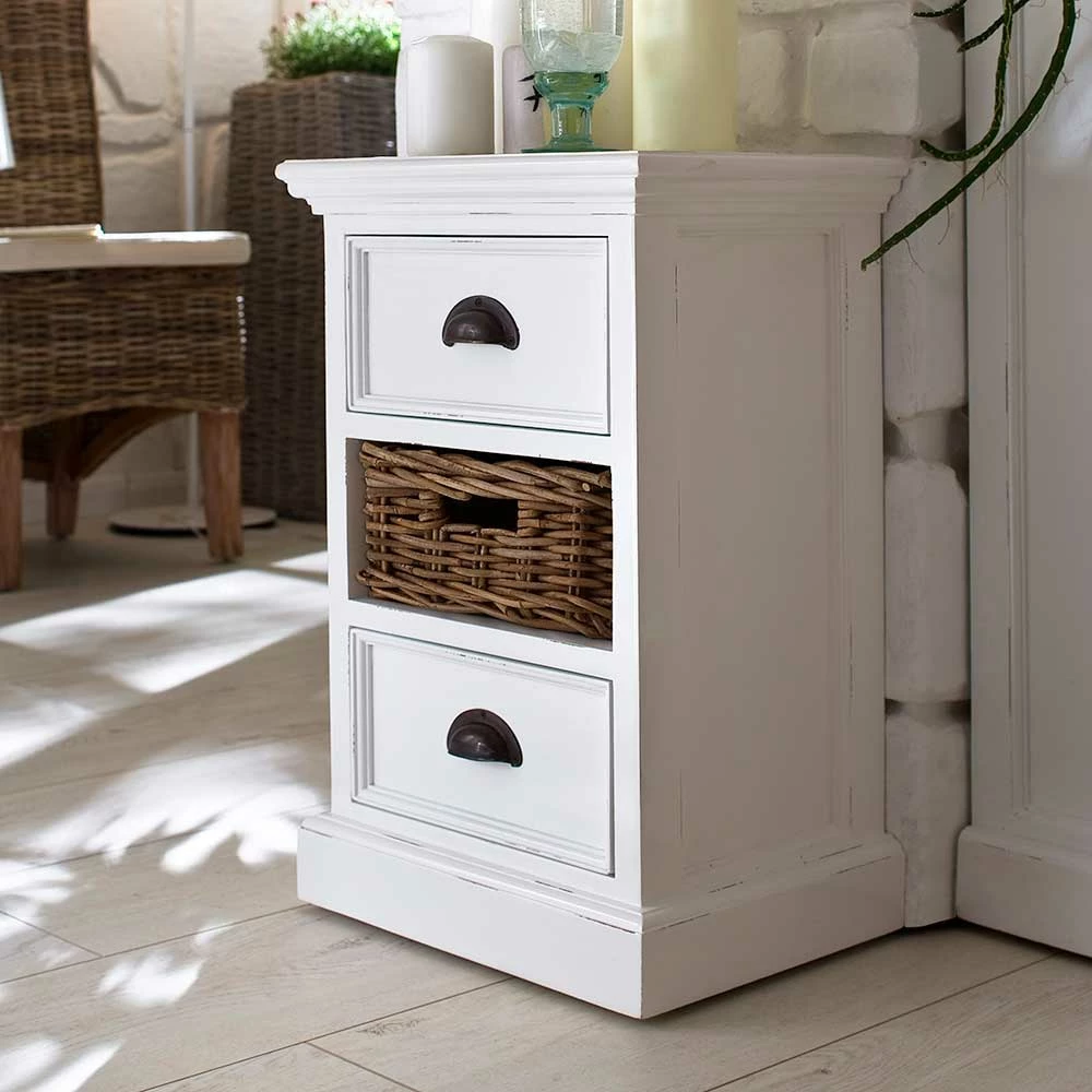 Kleine Landhaus Kommode Venzeno In Weiß 4 Kleine Landhaus Kommode Venzeno In Weiß – Bild 2