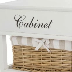 Kommode Havanna Mit 3 Körben -Clarendon shop kommode 3 koerben weiss havanna 03