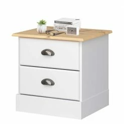 Lackierte Ciountry Nachtkommode Zweifarbig - Cordenas