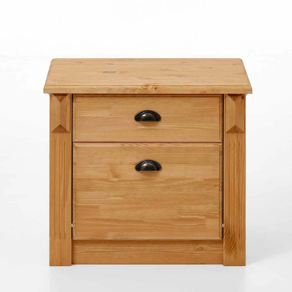 Landhaus Nachtschrank Aus Holz - Ulderan 4 Landhaus Nachtschrank Aus Holz - Ulderan – Bild 2