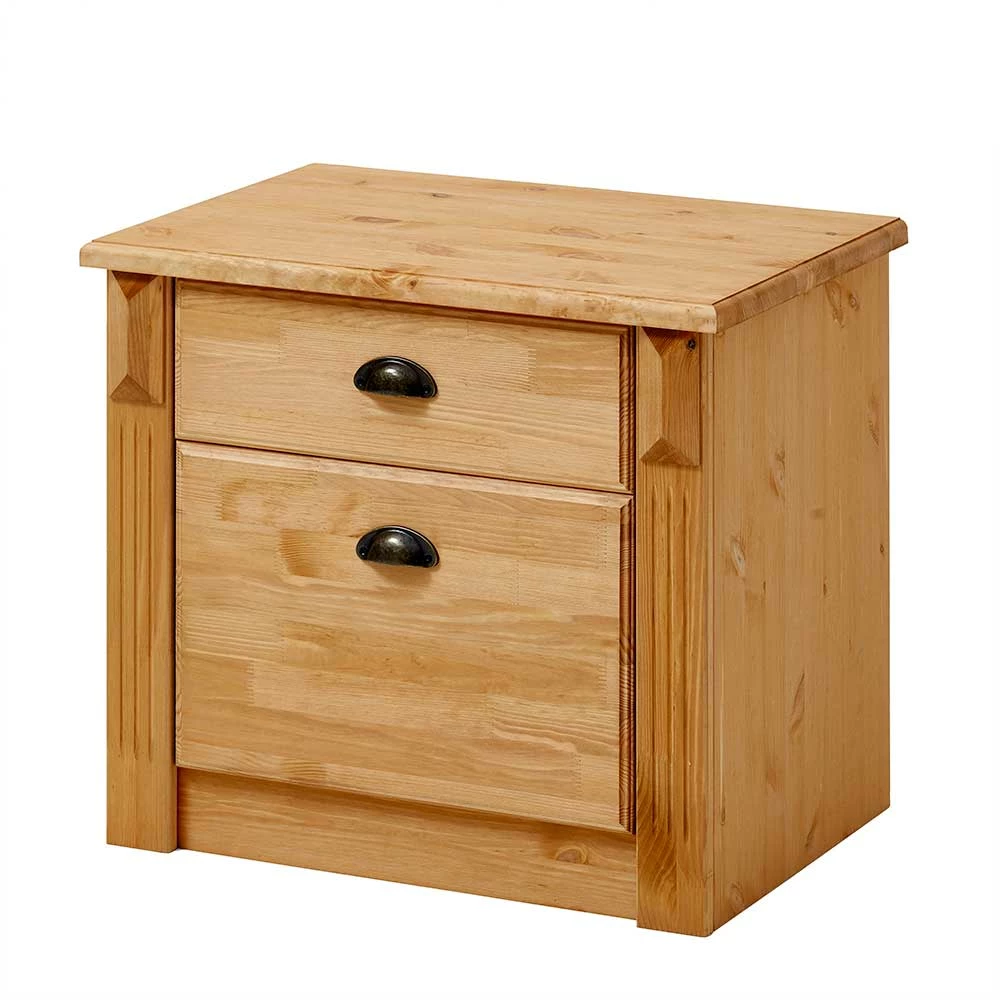 Landhaus Nachtschrank Aus Holz - Ulderan 3 Landhaus Nachtschrank Aus Holz - Ulderan