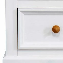 Landhaus Nachtschrank In Weiß & Eichefarben - Envicron -Clarendon shop landhaus nachtschrank in weiss eichefarben aus kiefer massivholz envicron 05