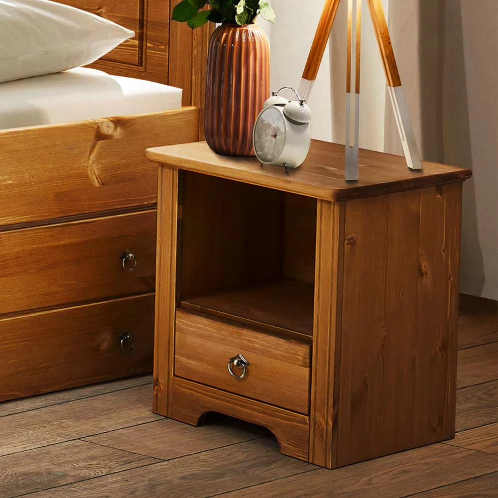 Landhaus Nachtschrank Mit Ablagefach - Imressa 4 Landhaus Nachtschrank Mit Ablagefach - Imressa – Bild 2