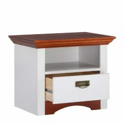 Landhaus Nachttisch Zweifarbig - Beapta -Clarendon shop landhaus nachttisch zweifarbig aus kiefer in weiss kirsche beapta 02