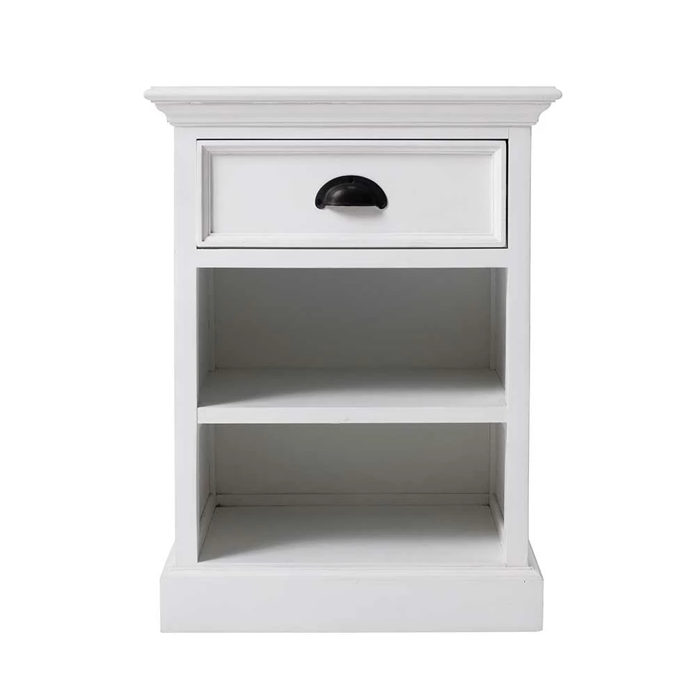 Landhausstil Nachtschrank Venzeno Aus Weißem Holz Teilmassiv 6 Landhausstil Nachtschrank Venzeno Aus Weißem Holz Teilmassiv – Bild 4