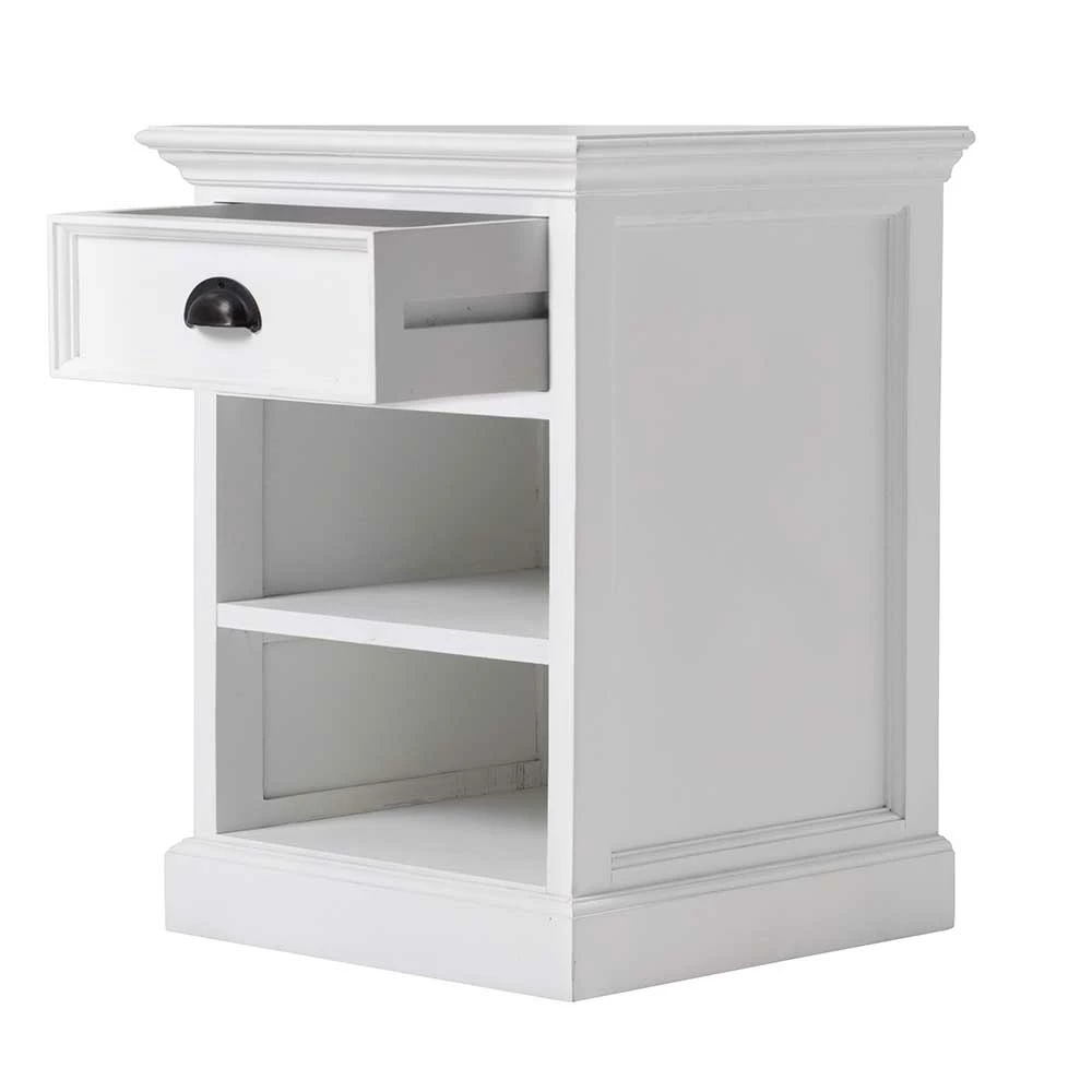 Landhausstil Nachtschrank Venzeno Aus Weißem Holz Teilmassiv 7 Landhausstil Nachtschrank Venzeno Aus Weißem Holz Teilmassiv – Bild 5