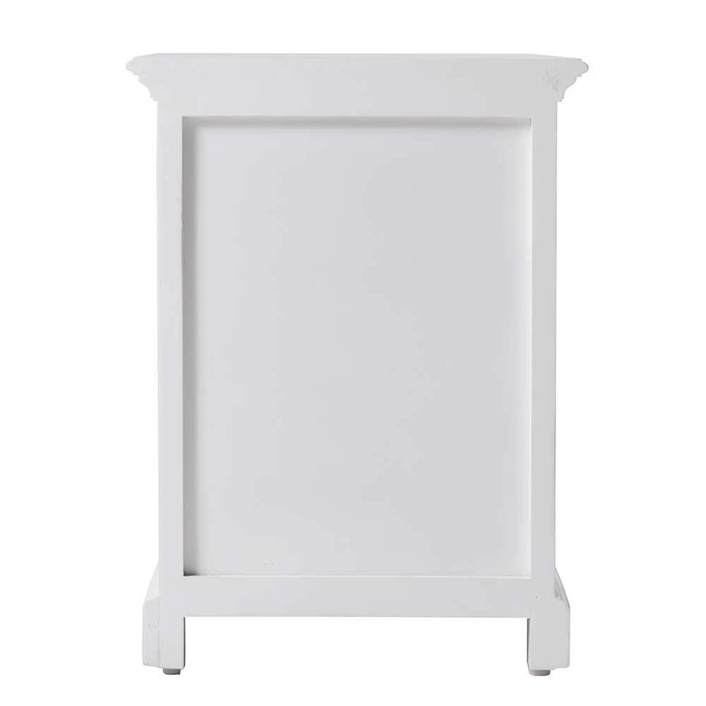 Landhausstil Nachtschrank Venzeno Aus Weißem Holz Teilmassiv 8 Landhausstil Nachtschrank Venzeno Aus Weißem Holz Teilmassiv – Bild 6