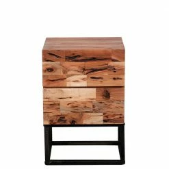 Massive Nachtkommode Aus Akazie - Folivia