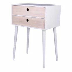 Massive Paulownia Nachtkommode 45x66x32 Cm - Wooden