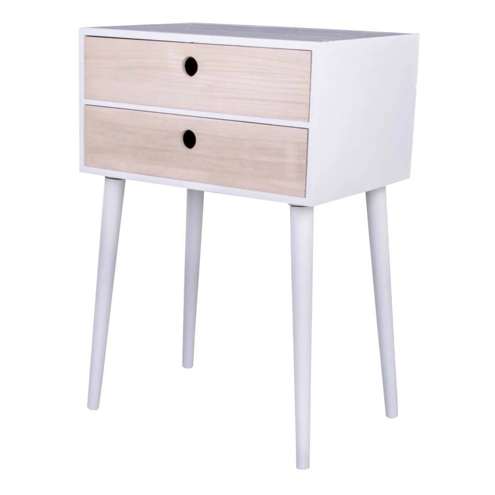 Massive Paulownia Nachtkommode 45x66x32 Cm - Wooden 3 Massive Paulownia Nachtkommode 45x66x32 Cm - Wooden