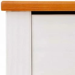 Massiver Nachttisch Mit Fach & Schublade - Ucledia -Clarendon shop massiver nachttisch mit fach schublade in weiss honig kiefer ucledia 05