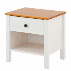 Massiver Nachttisch Mit Fach & Schublade - Ucledia