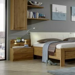 Massivholz Nachtkommode Waruna Aus Eiche (2er Set) -Clarendon shop massivholz nachtkommode eiche beleuchtung waruna 02