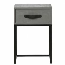 Moderner Nachttisch In Grau & Schwarz - Firgetta -Clarendon shop moderner nachttisch in grau schwarz mit schublade buegelgestell firgetta 03