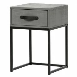 Moderner Nachttisch In Grau & Schwarz - Firgetta