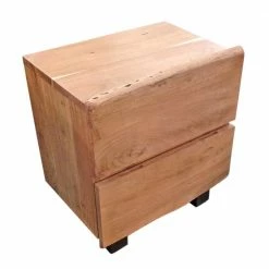 Nachtkommode Mit Natürlicher Baumkante - Necrus -Clarendon shop nachtkommode mit natuerlicher baumkante aus akazie massivholz mit stahlbeinen necrus 02