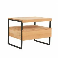 Nachtkommode Ettina In Natur Und Schwarz