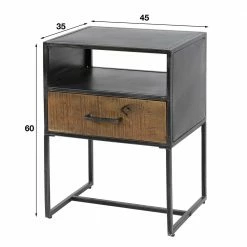 Nachtkonsole Aus Hartholz & Metall - Iwashiro 11 Nachtkonsole Aus Hartholz & Metall - Iwashiro -Clarendon shop nachtkonsole aus hartholz metall im industry und loft stil iwashiro 04