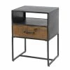 Nachtkonsole Aus Hartholz & Metall - Iwashiro -Clarendon shop nachtkonsole aus hartholz metall im industry und loft stil iwashiro f