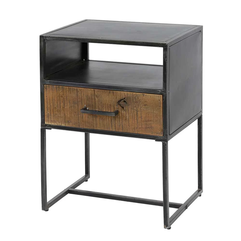 Nachtkonsole Aus Hartholz & Metall - Iwashiro 3 Nachtkonsole Aus Hartholz & Metall - Iwashiro