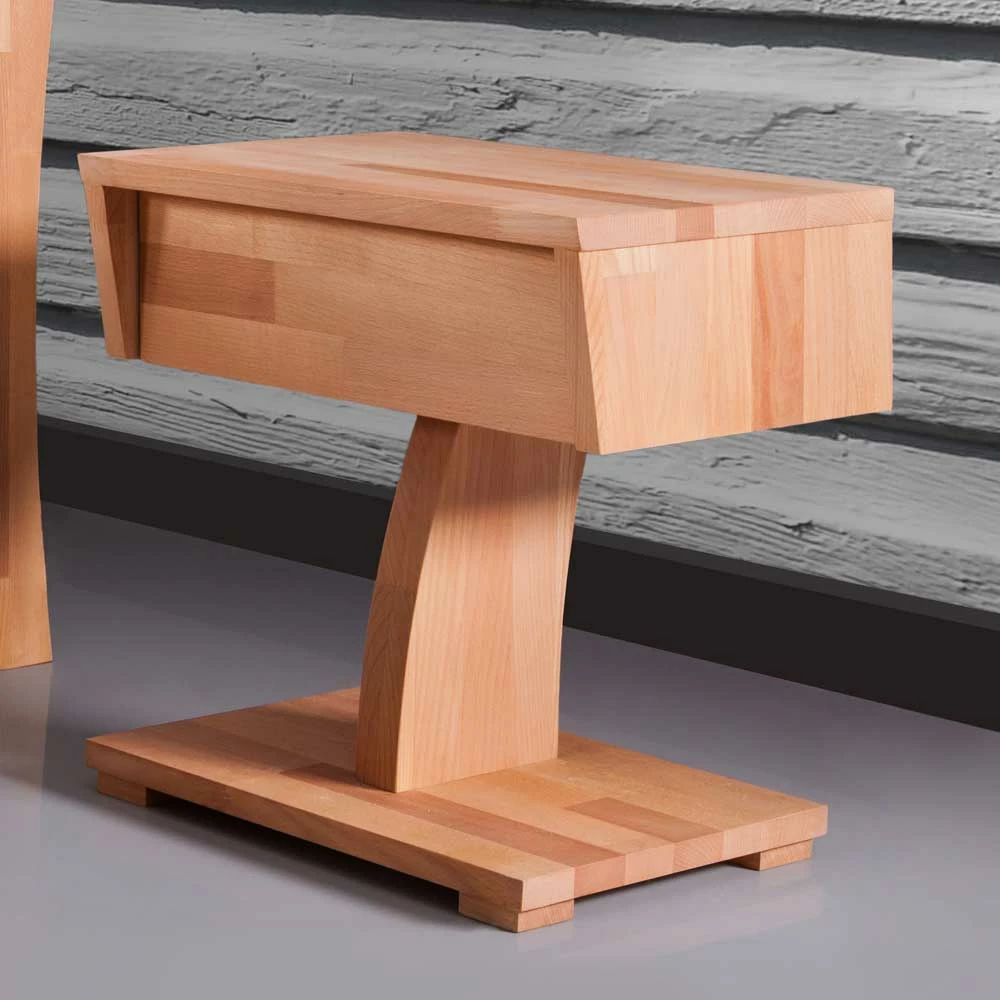 Nachtkonsole Jatama Aus Kernbuche Massiv 4 Nachtkonsole Jatama Aus Kernbuche Massiv – Bild 2