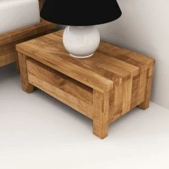 Nachtkonsole Nadalia Aus Wildeiche Massivholz