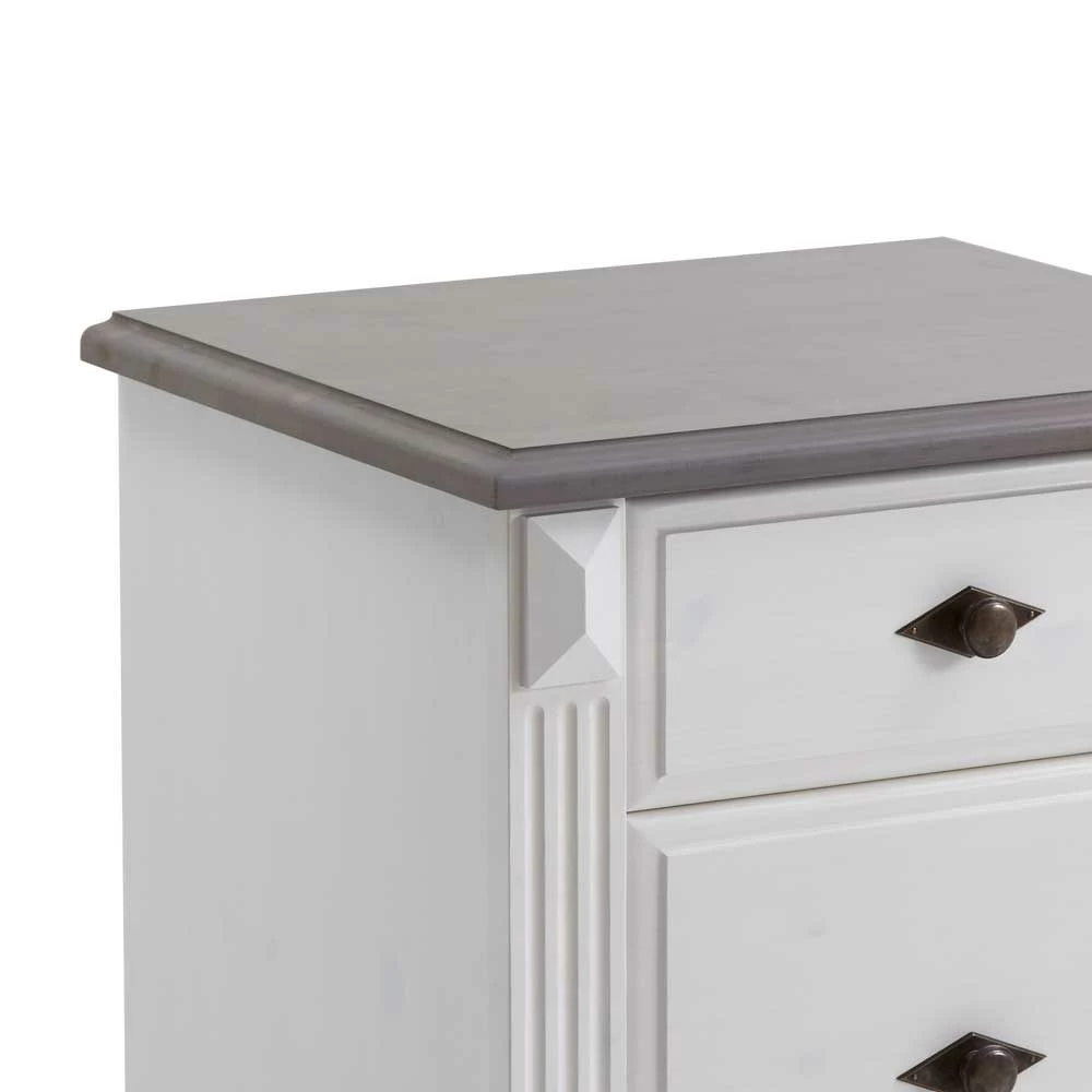 Nachtschränkchen Caneon In Grau Weiß 6 Nachtschränkchen Caneon In Grau Weiß – Bild 4