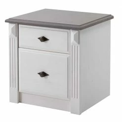 Nachtschränkchen Caneon In Grau Weiß