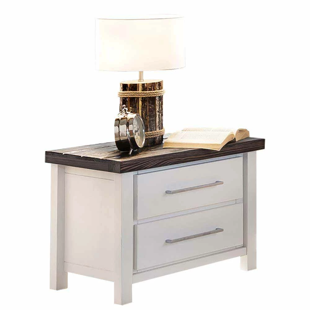 Nachtschrank Darana In Weiß Lasiert 2 Nachtschrank Darana In Weiß Lasiert