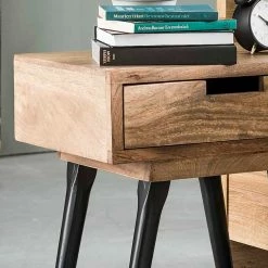 Nachttisch Kommode Aus Massivholz - Jehava -Clarendon shop nachttisch kommode aus massivholz in mango natur schwarz jehava 03