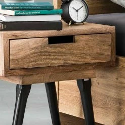 Nachttisch Kommode Aus Massivholz - Jehava -Clarendon shop nachttisch kommode aus massivholz in mango natur schwarz jehava 04