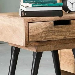Nachttisch Kommode Aus Massivholz - Jehava -Clarendon shop nachttisch kommode aus massivholz in mango natur schwarz jehava 05