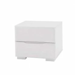 Quadratsche Nachtkommode Flacono In Weiß