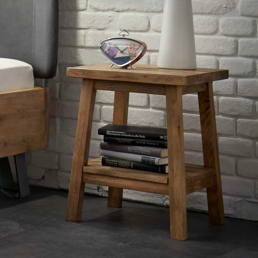 Rustikaler Nachttisch Lacuisia Aus Wildeiche Geölt 4 Rustikaler Nachttisch Lacuisia Aus Wildeiche Geölt – Bild 2