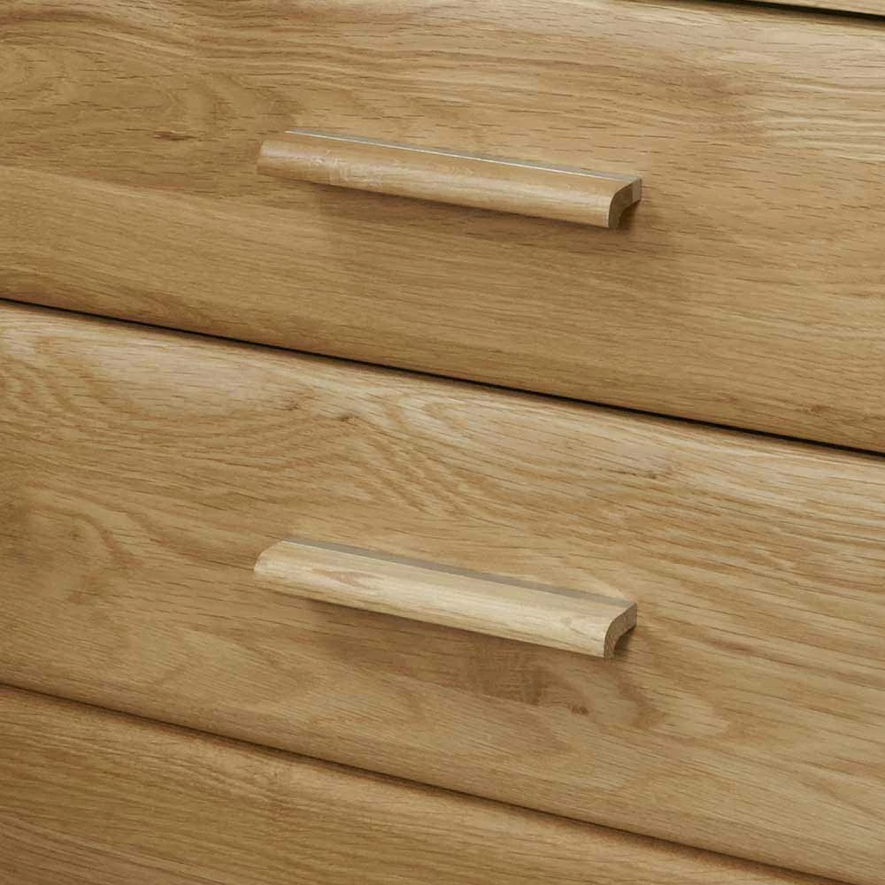 Schubladen Nachtschrank Navumel In Eiche Teilmassiv (2er Set) 6 Schubladen Nachtschrank Navumel In Eiche Teilmassiv (2er Set) – Bild 4