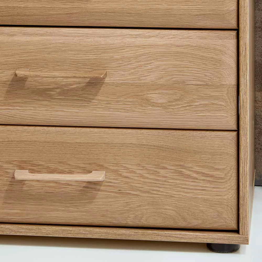 Schubladen-Nachtschrank Anglesia In Eiche Teilmassiv (2er Set) 7 Schubladen-Nachtschrank Anglesia In Eiche Teilmassiv (2er Set) – Bild 5