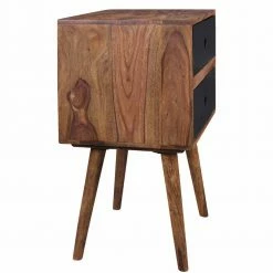 Schubladen Nachtschrank Cospic Hohe Ausführung 67cm -Clarendon shop schubladen nachtschrank hohe ausfuehrung 67cm holz sheesham massiv schwarz cospic 03