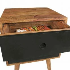 Schubladen Nachtschrank Cospic Hohe Ausführung 67cm -Clarendon shop schubladen nachtschrank hohe ausfuehrung 67cm holz sheesham massiv schwarz cospic 05