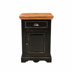 Shabby Chic Nachtkommode Sentiments In Schwarz -Clarendon shop shabby chic nachtkommode schwarz schublade sentiments 03